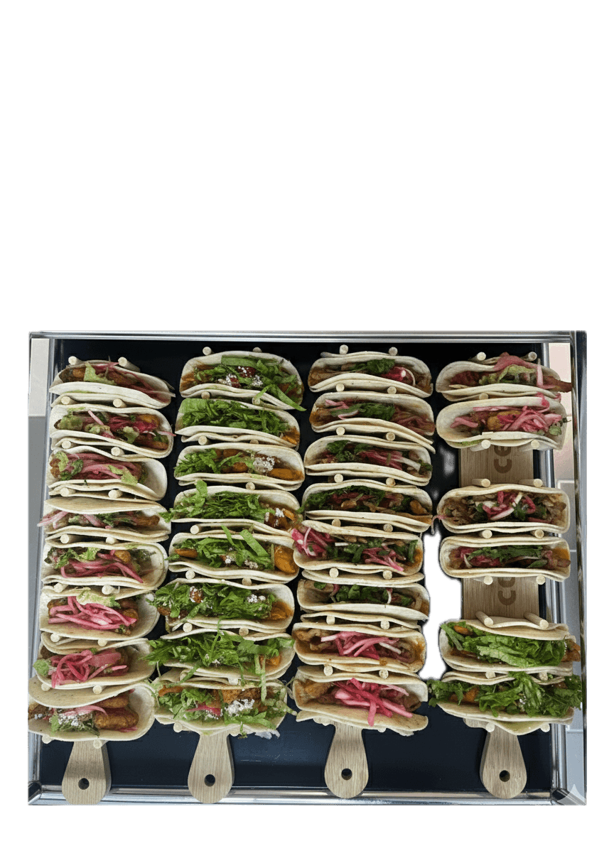 Drop-off catering taco bar spread